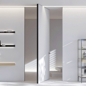 Architectural Aluminum Wood Pivot Door | Center & Offset-Pivot, Concealed Frame, Premium Finish