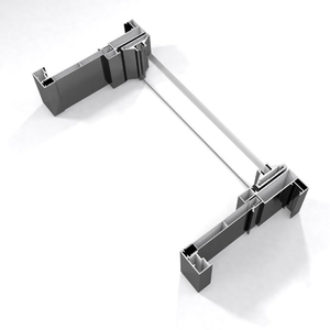 Modern Indoor Aluminium Extremely Narrow Frame Glass Swing Doors