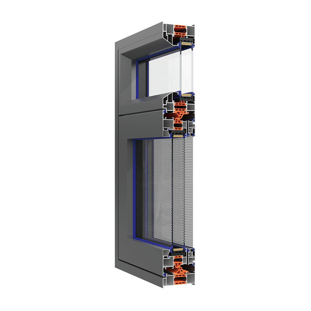 Modern Design Aluminum Alloy 90 Double Inner Casement Windows
