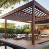Waterproof Bioclimatic Aluminum Gazebo Garden Pavilion Outdoor Pergolas