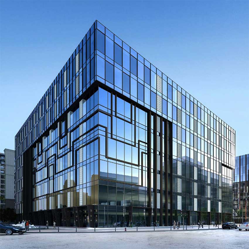 40 Aluminum Extremely Narrow Open Frame Glass Curtain Wall