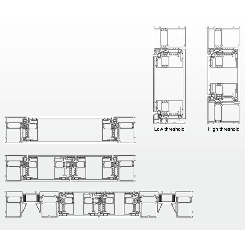 100 Series Modern Aluminum Insulated Entrance Security Doors