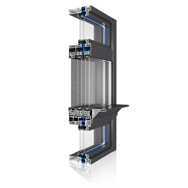 Aluminium Narrow Frame 6-Track Suspension Sliding Window