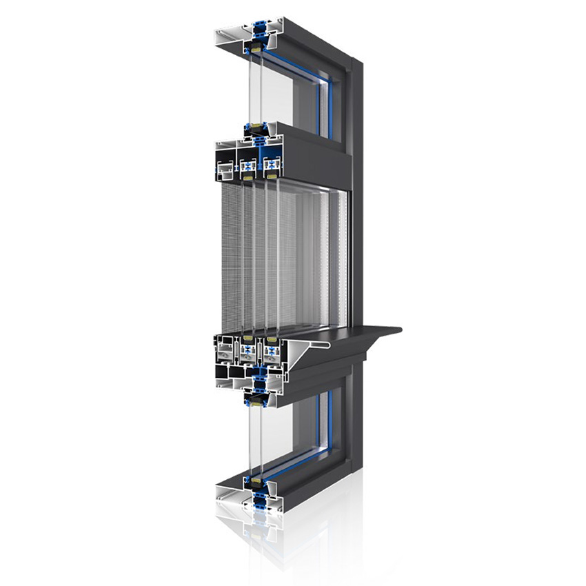 Aluminium Narrow Frame 6-Track Suspension Sliding Window