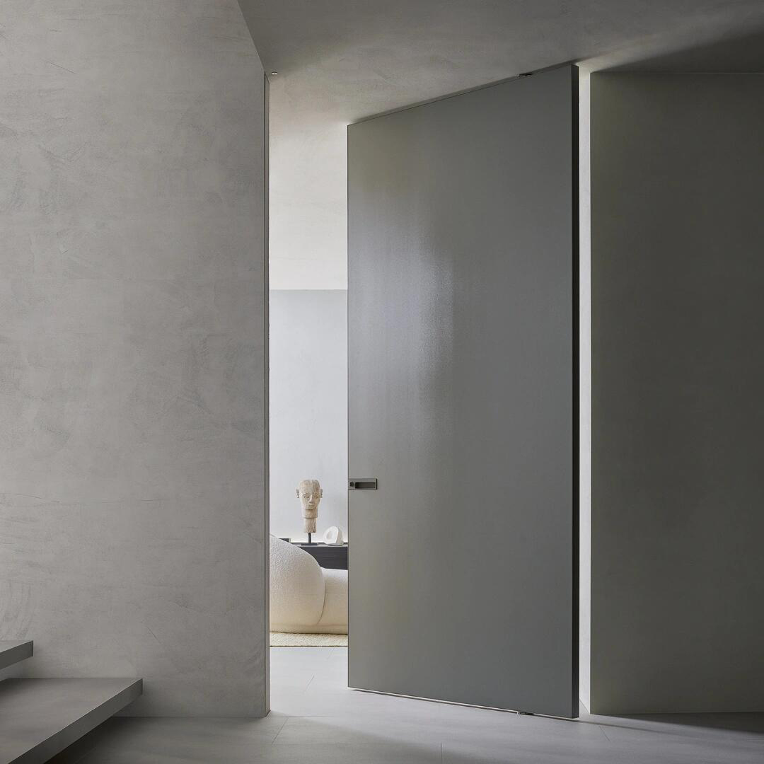 Architectural Aluminum Wood Pivot Door | Center & Offset-Pivot, Concealed Frame, Premium Finish