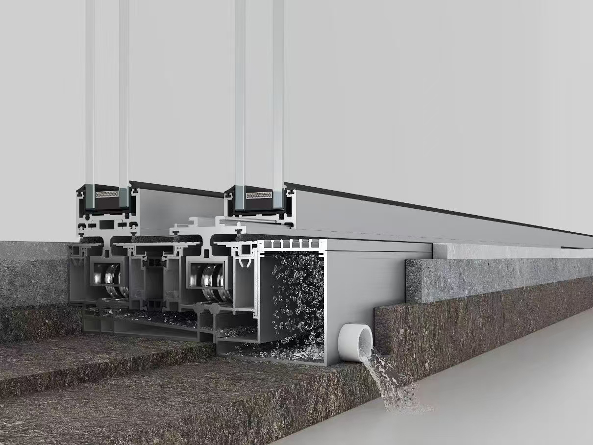 150 High-Performance Panoramic Door – 1800kg Capacity, Ultra-Narrow Frame for Luxury Villas & Hotels