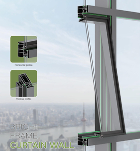 65 Series Economical Exposed Frame Curtain Wall System - Reliable & Cost-Effective Façade Solution for Large-Scale Projects