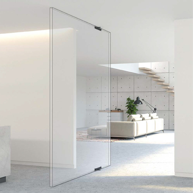 Luxury Villa Modern Aluminum Offset Pivot Glass Doors for Houses