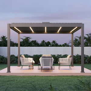Waterproof Bioclimatic Aluminum Gazebo Garden Pavilion Outdoor Pergolas
