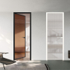 Modern Indoor Aluminium Extremely Narrow Frame Glass Swing Doors