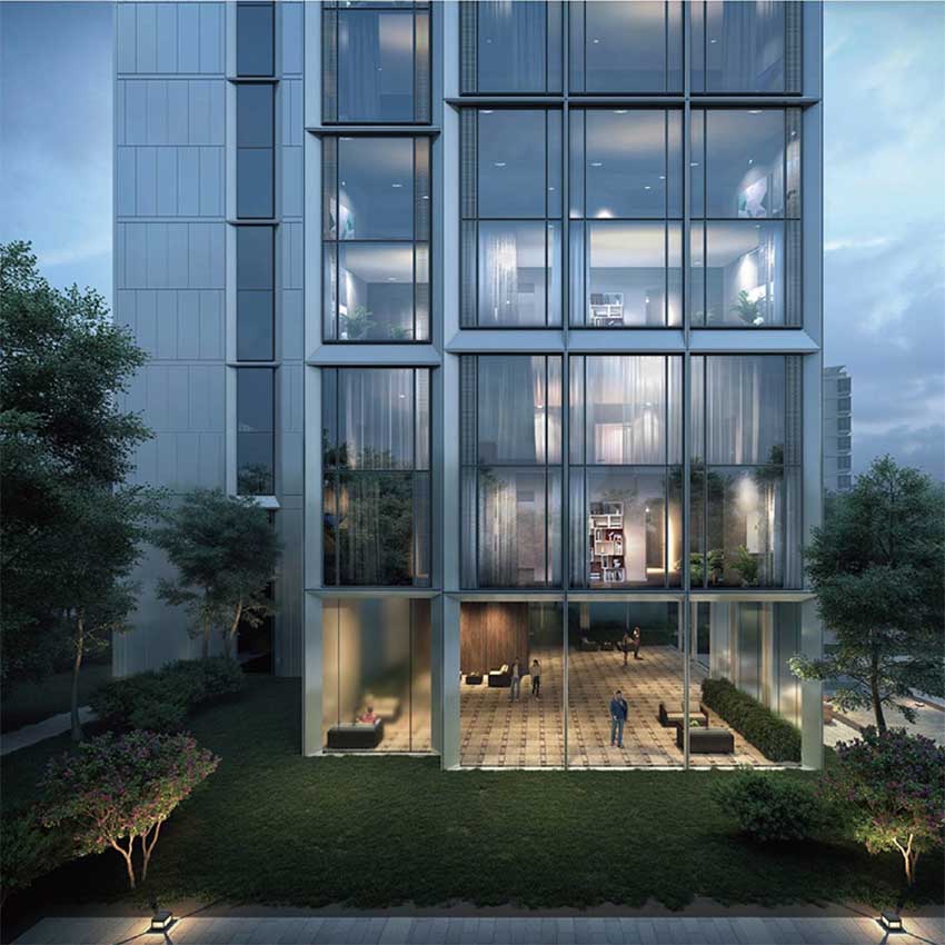 40 Aluminum Extremely Narrow Open Frame Glass Curtain Wall