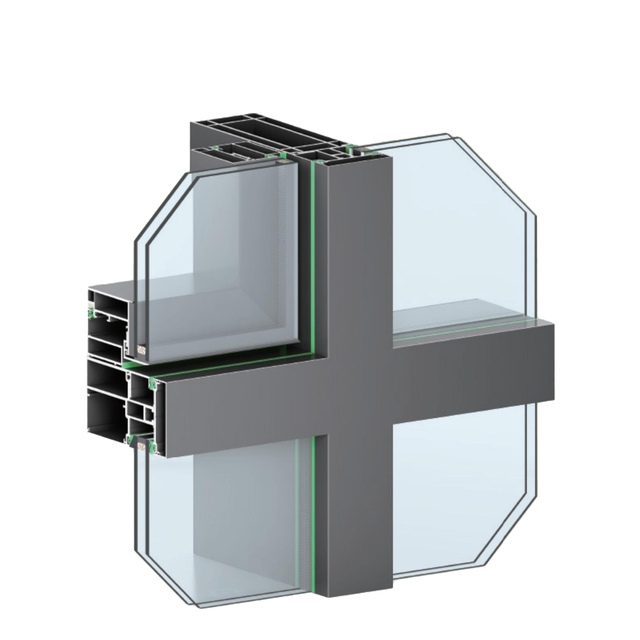 65 Series Economical Exposed Frame Curtain Wall System - Reliable & Cost-Effective Fa&ccedil;ade Solution for Large-Scale Projects