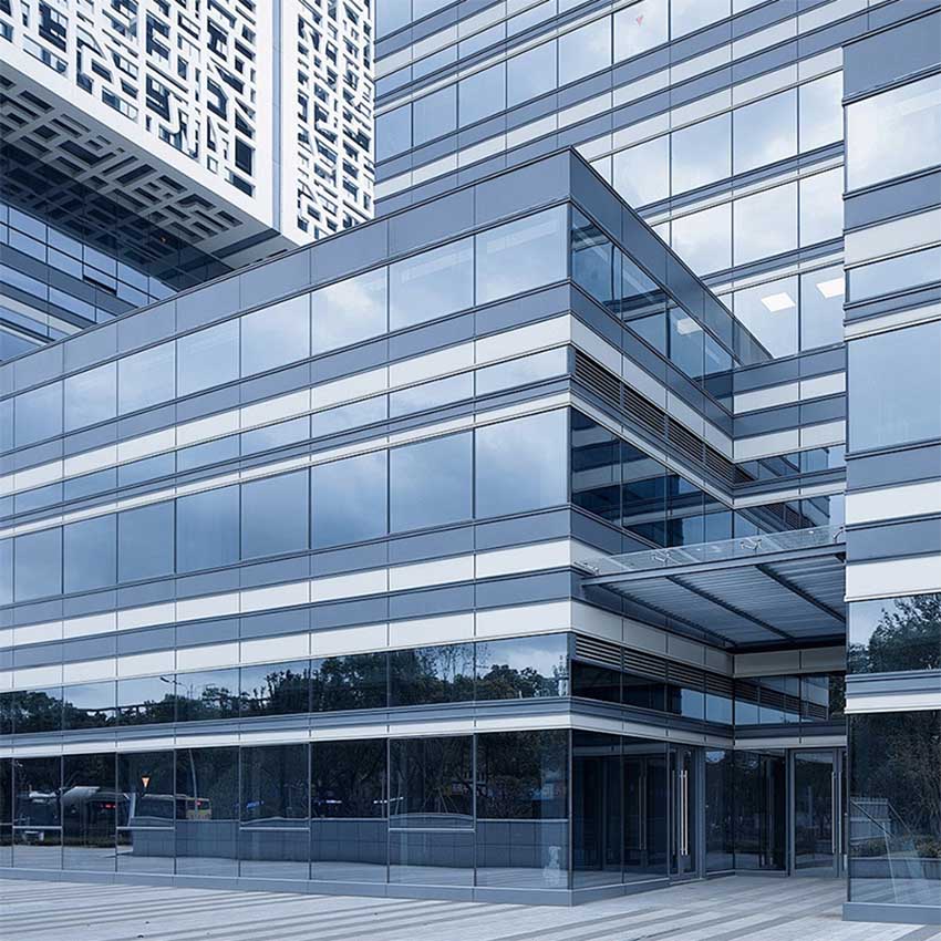 40 Aluminum Extremely Narrow Open Frame Glass Curtain Wall