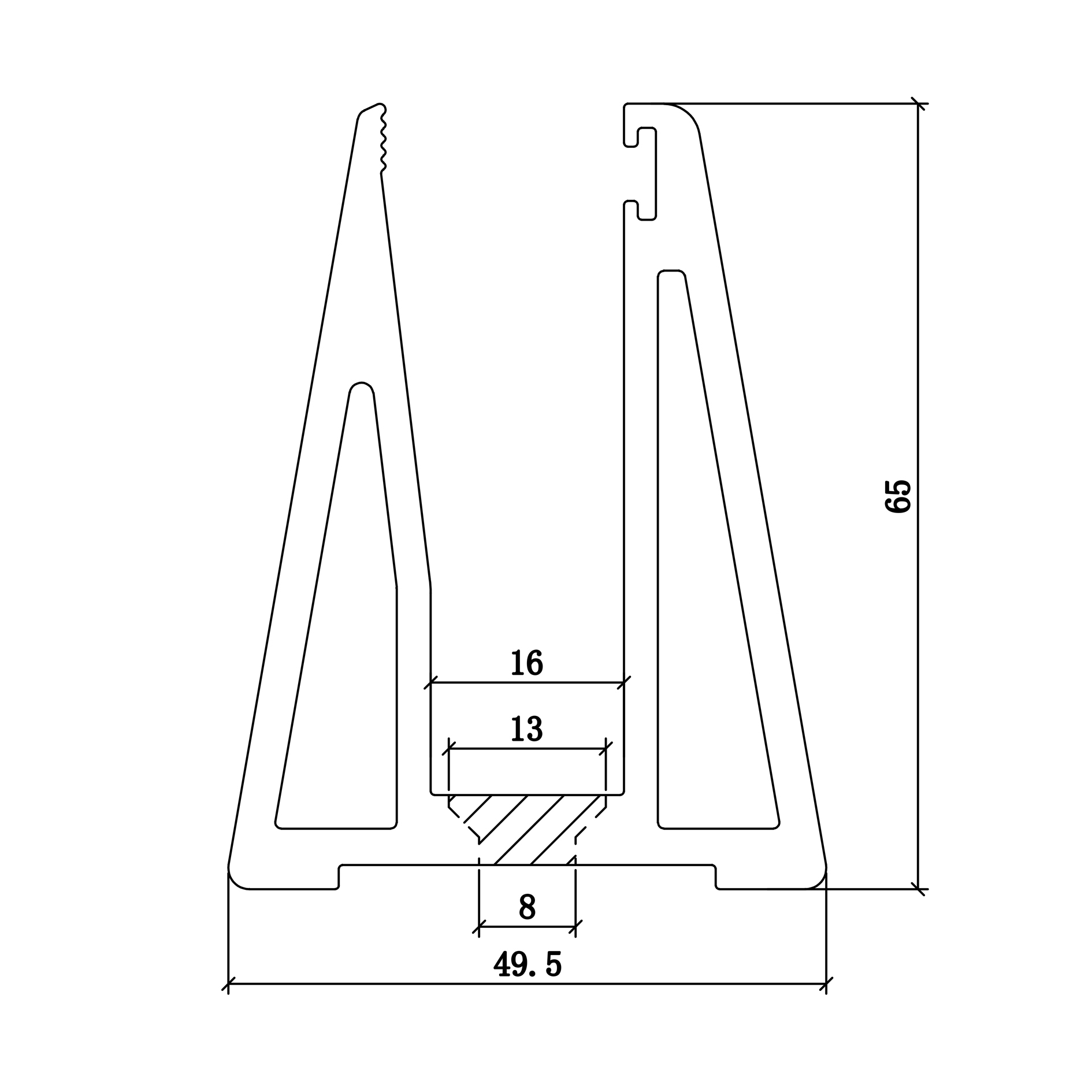 Designer Low-Height Glass Railing Base KZ-600 | Perfect for Window Sills, Planters, and Interior Dividers