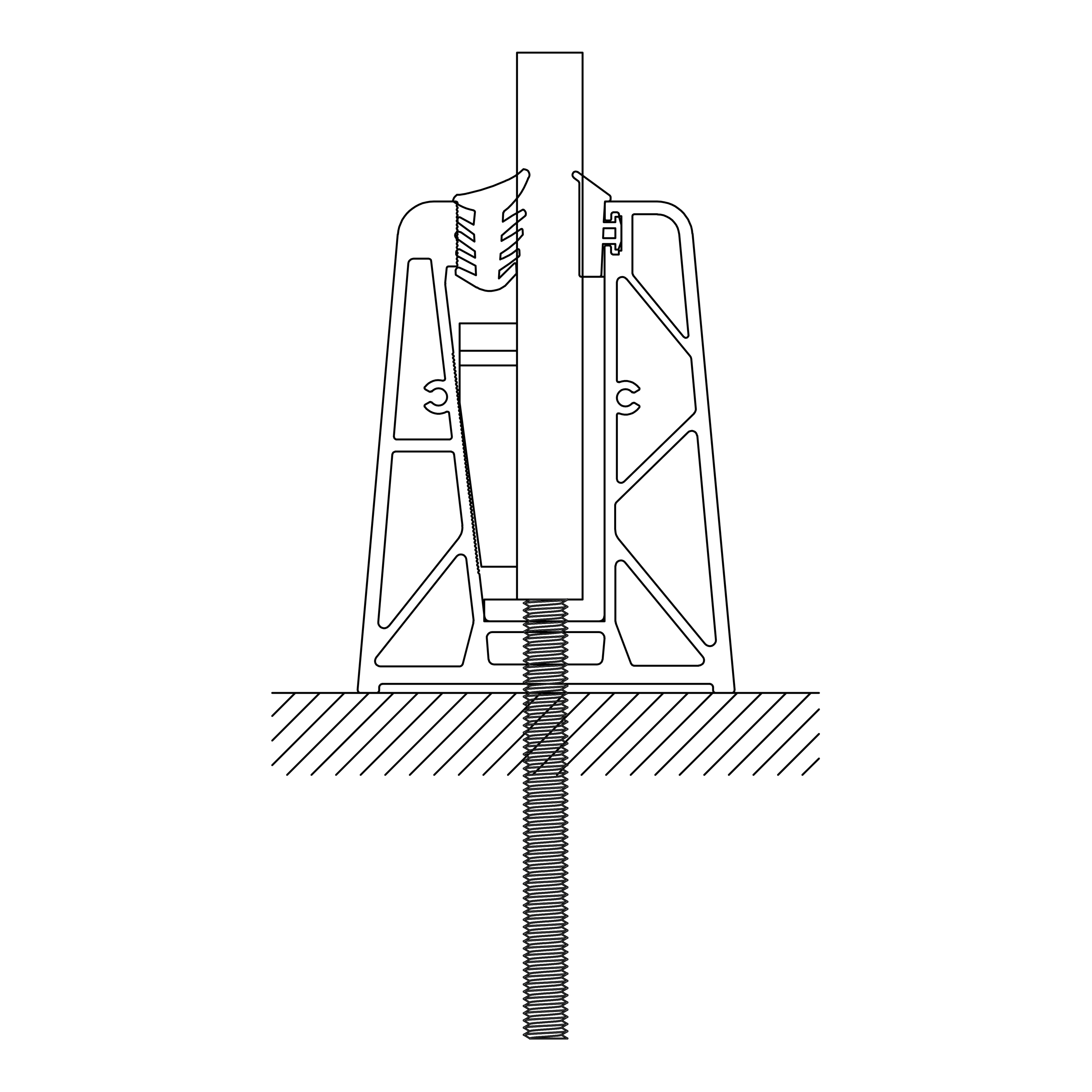 Premium Heavy-Duty Glass Railing Base KZ-300 | For 12mm & 16mm Extra-Strength Tempered Glass